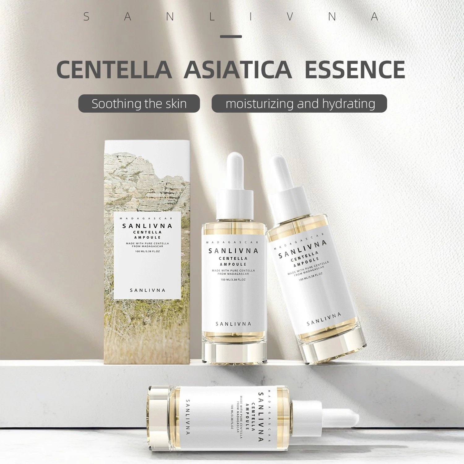 Centella Asiatica Skin Care Asiatica Extract Moisturising Calming and Hydrating and Soothing Acne Repair Care Brightening