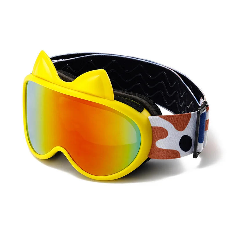 Wholesale Hot sale In Stock Snowmible Googles Oval Cute Ski Snowboard Glasses Kids Sport Custom Snow Goggles Children Ski Goggle