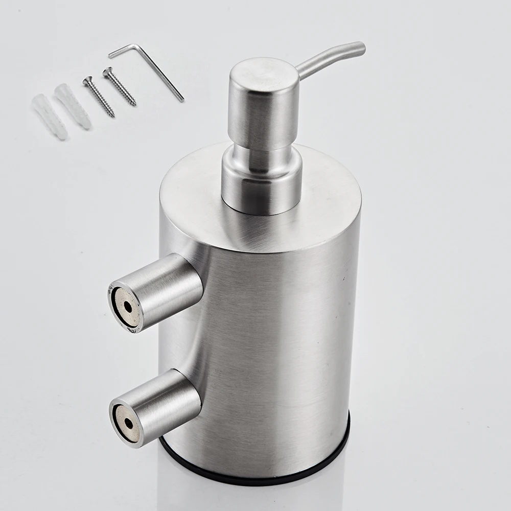 500 ml Brushed Nickel Stainless Steel Kitchen Bathroom Liquid Soap Dispenser With Pump