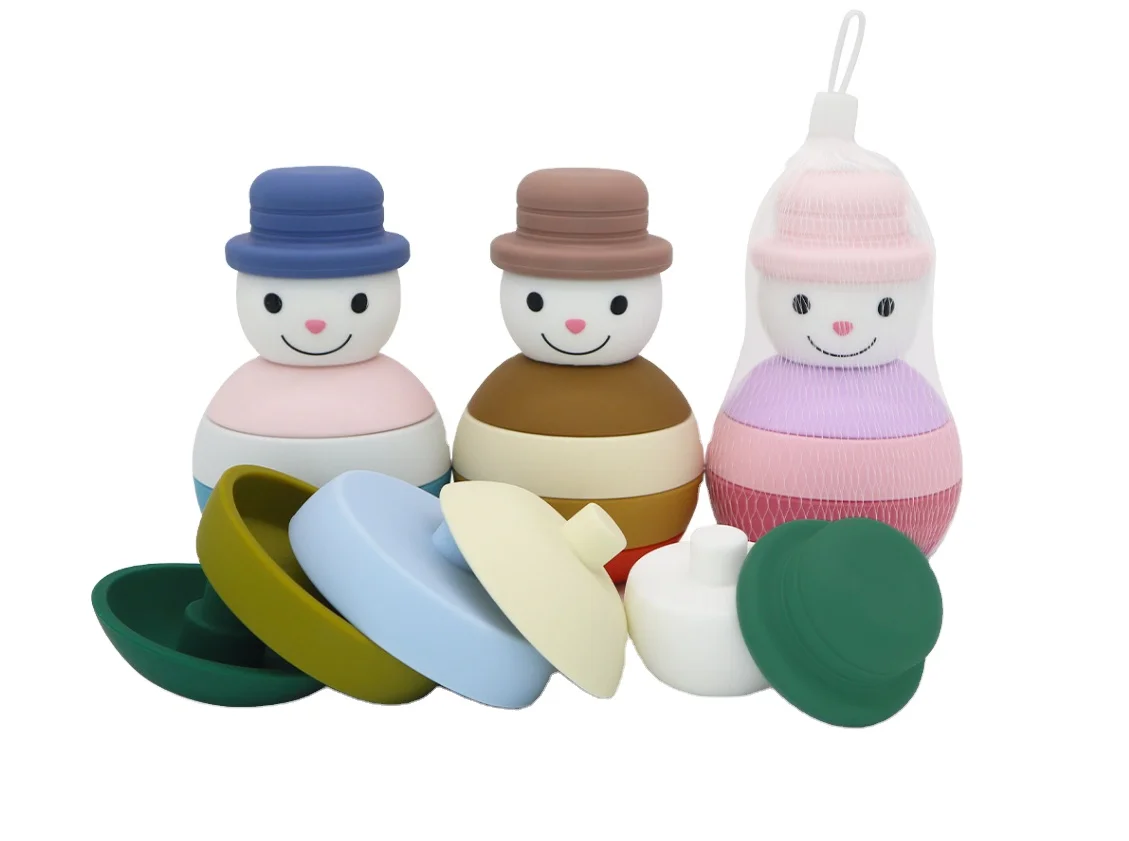 Hot Selling Cute Snowman Silicone Dolls Educational Toys for Children Kids Baby Toys