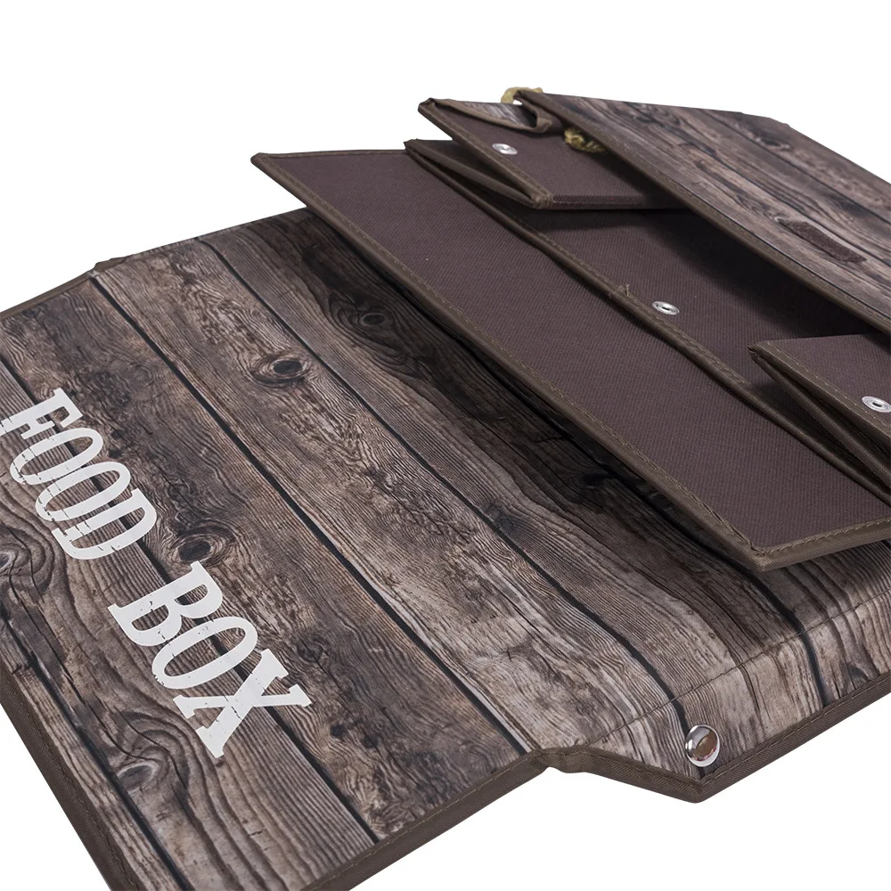 Нетканый ящик для хранения из ткани Оксфорд, деревянная зернистая коробка для домашнего хозяйства, одежды, игрушек, еды, складная коробка для хранения