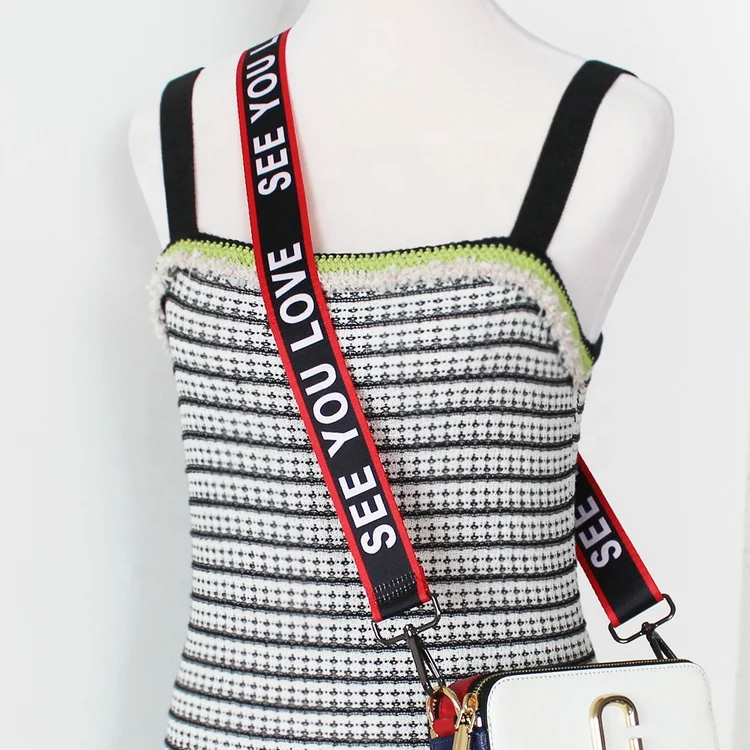 Custom Replacement Shoulder Bag Strap Polyester Nylon Adjustable Logo Crossbody Straps