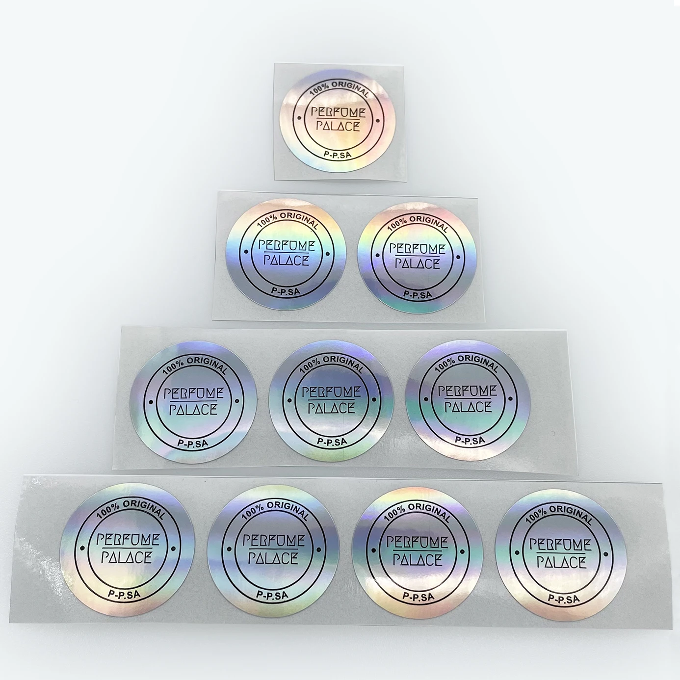 Single Color Small Size Round Plain Laser Sticker Sheets Black Holographic PP Circle Sticker Labels