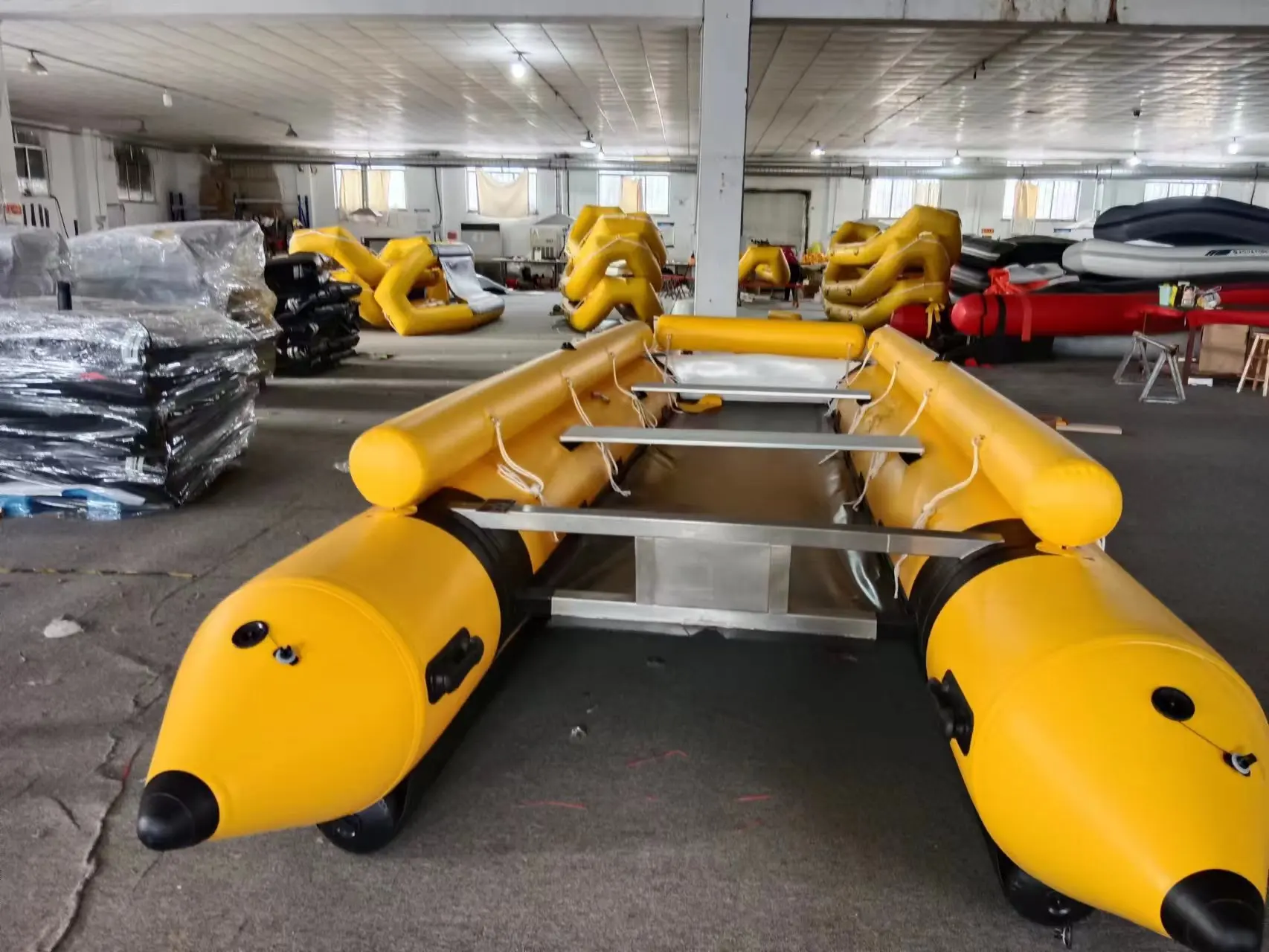 5.8m high speed catamaran inflatable boat travel family entertainment  with motor