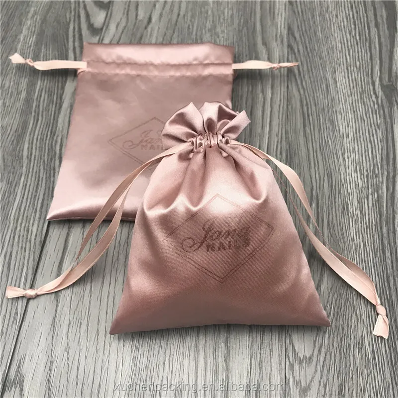 Satin make up bag, Satin hair packaging bag , hair bundles and wigs dust cover bag