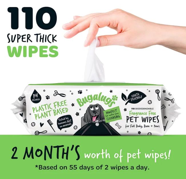 100% Free Biodegradable pet wipes for pet full body eye wipes ear wipes bum & paws