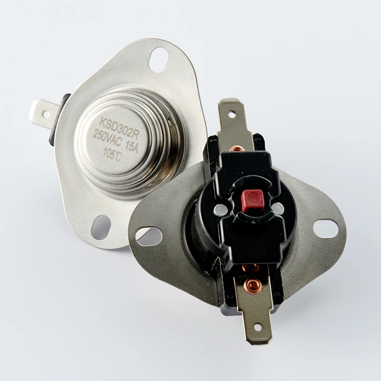 Snap action thermostat ksd302 bimetal thermostat used for  high current appliances