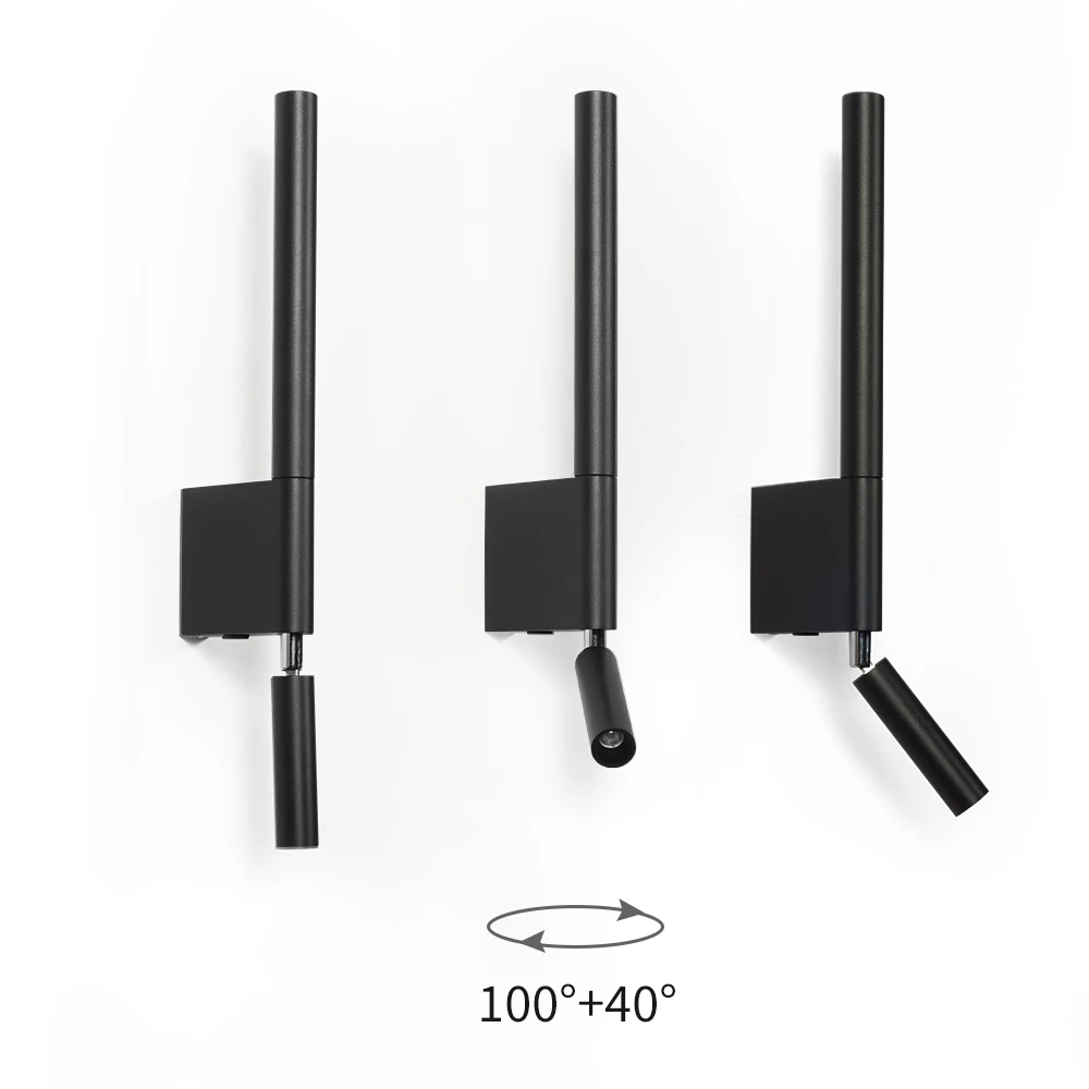 Indoor Modern Decorative Retractable Touch Sense Bedroom Reading Adjustable Wall Lamp 6W 12W LED Wall Light