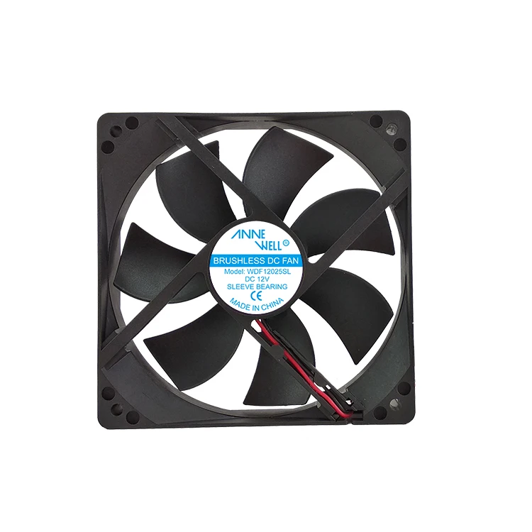 125mm bldc silent Fan for power supply, PC computer, display 120x120x25mm cooling fan 4 wire pwm 12v/24v 12025 dc brushless fan