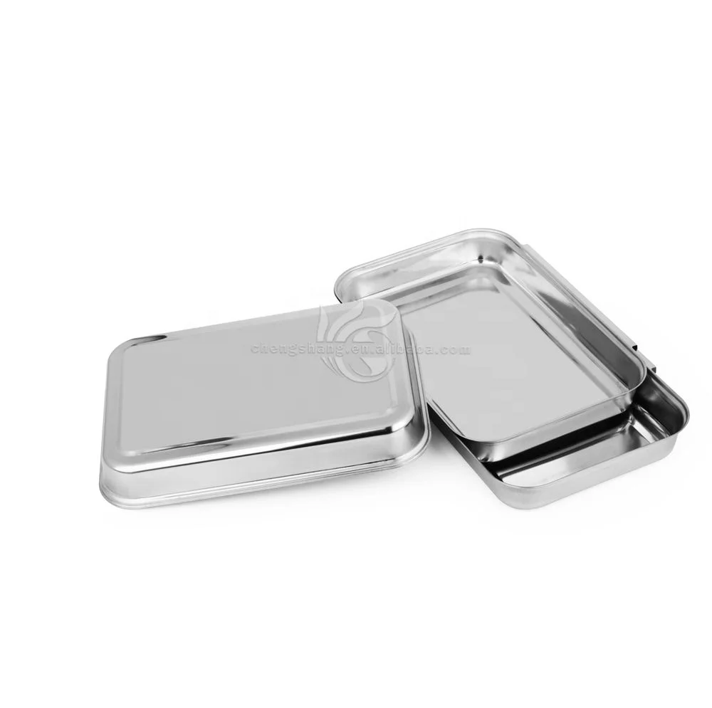Stainless Steel Steaming Tray and Hot Dish Plate Cold Steamed Rice Tray Steamer Pan Rectangle Cake Pan Fruit Tray