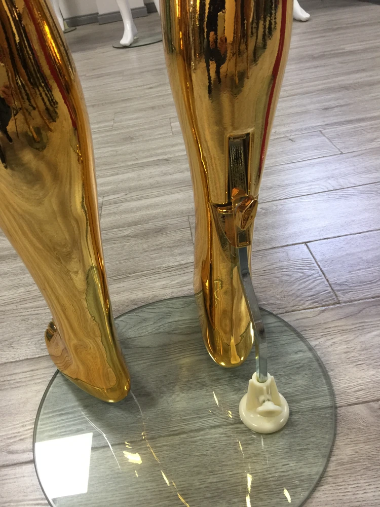 Fashion Display Electroplate Stand Costume Full Body Female Gold Mannequin