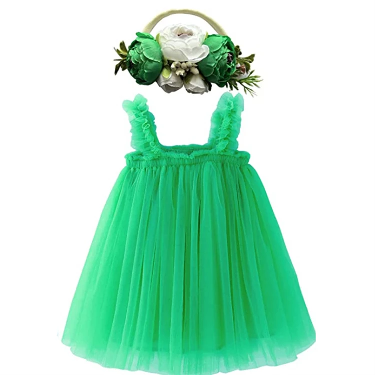 Lavender Solid Color Layered Tulle Tutu Dress for 12 months Baby Toddler Kids Girls Birthday Wedding flower dress with headband