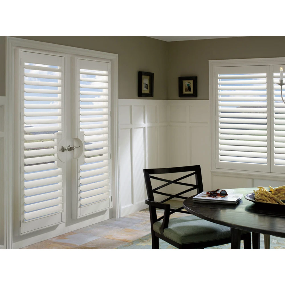 plantation pvc vinyl wood louvered security window blinds, shades & plantation shutters door from china