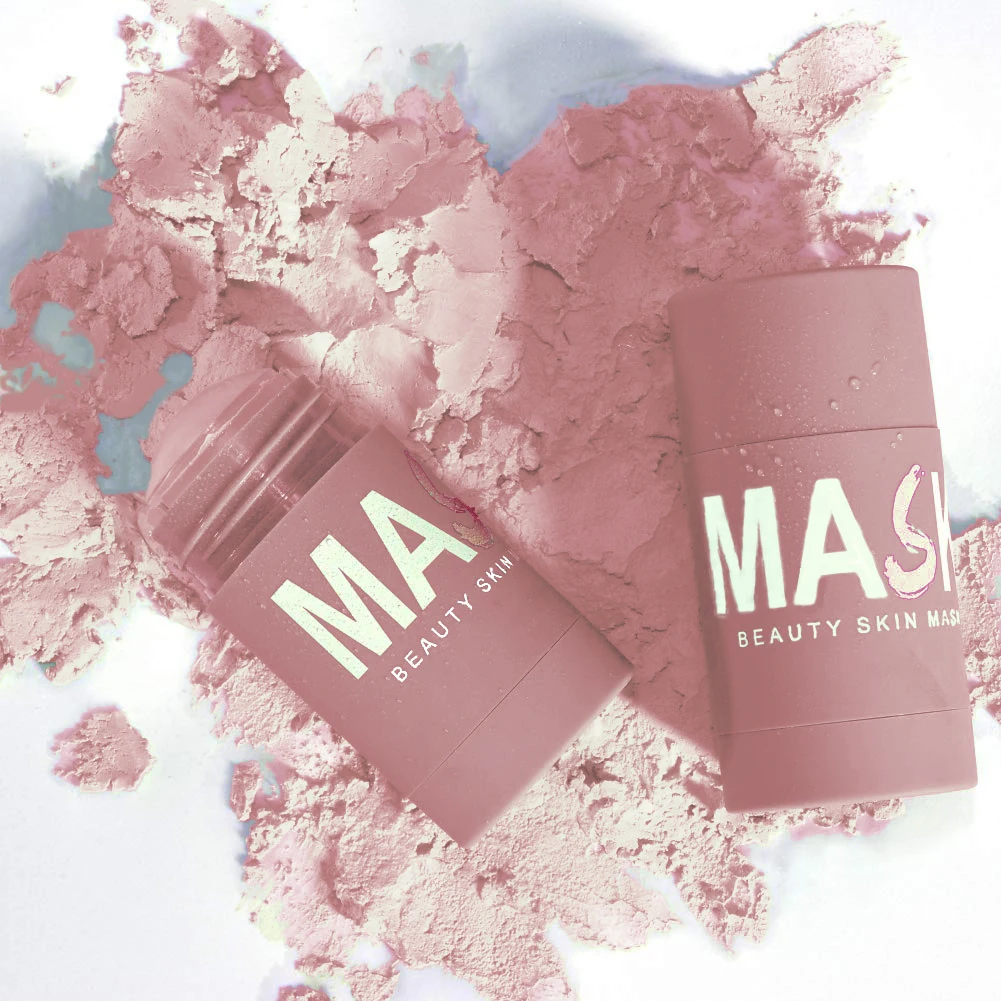 Natural Mask stick mud purifying clay pink clay stick skin of dirt blend nourishes and smooths skin new mud pink clay