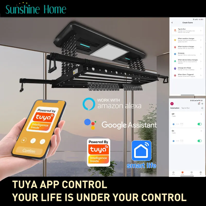 10M/S Super Wind Power electric smart houseware clotheslines automatic hanger clothing drying racks Clothes laundry dryer rack