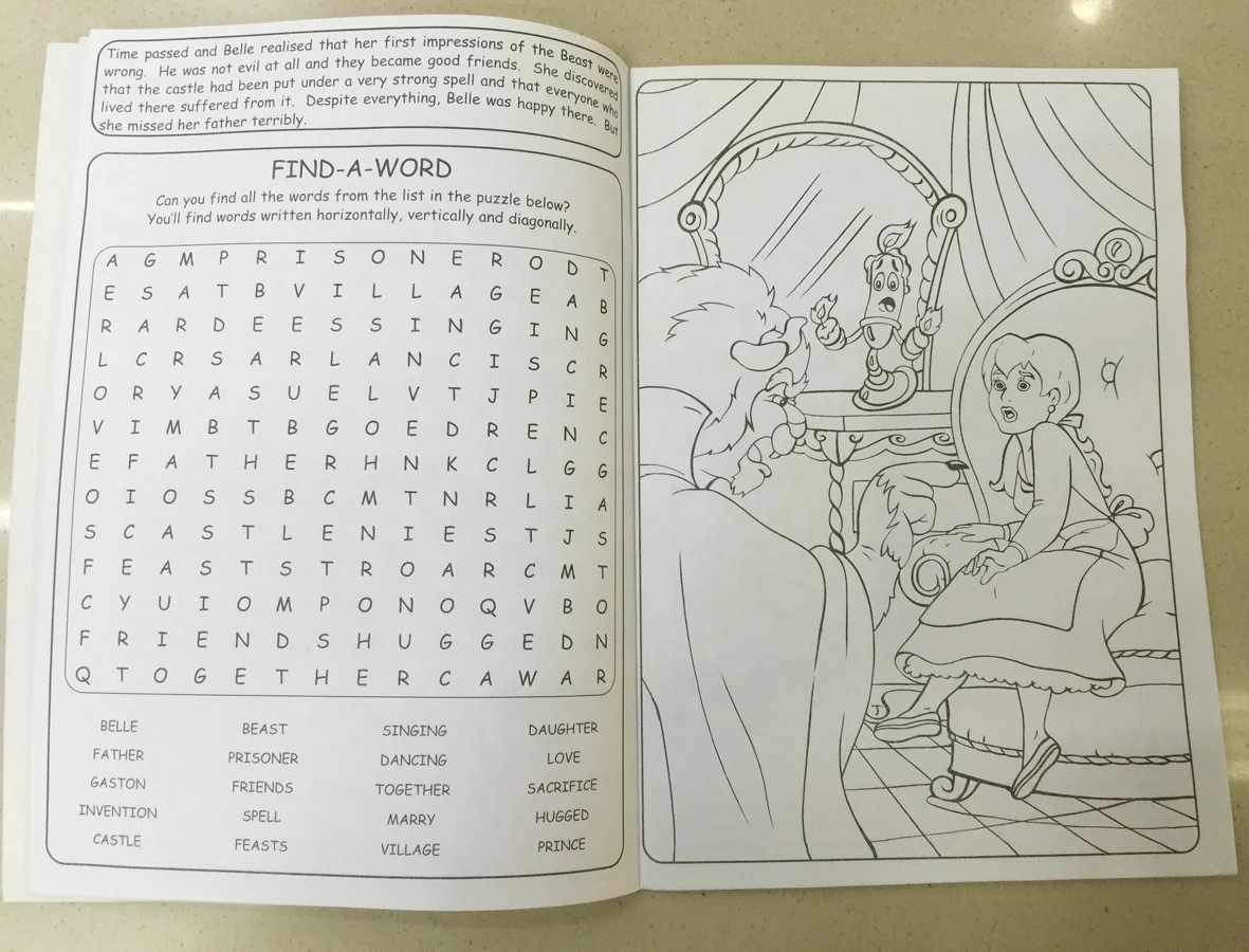 Cheap 2021 attractive designs high quality soft cover children colouring activity book with stickers