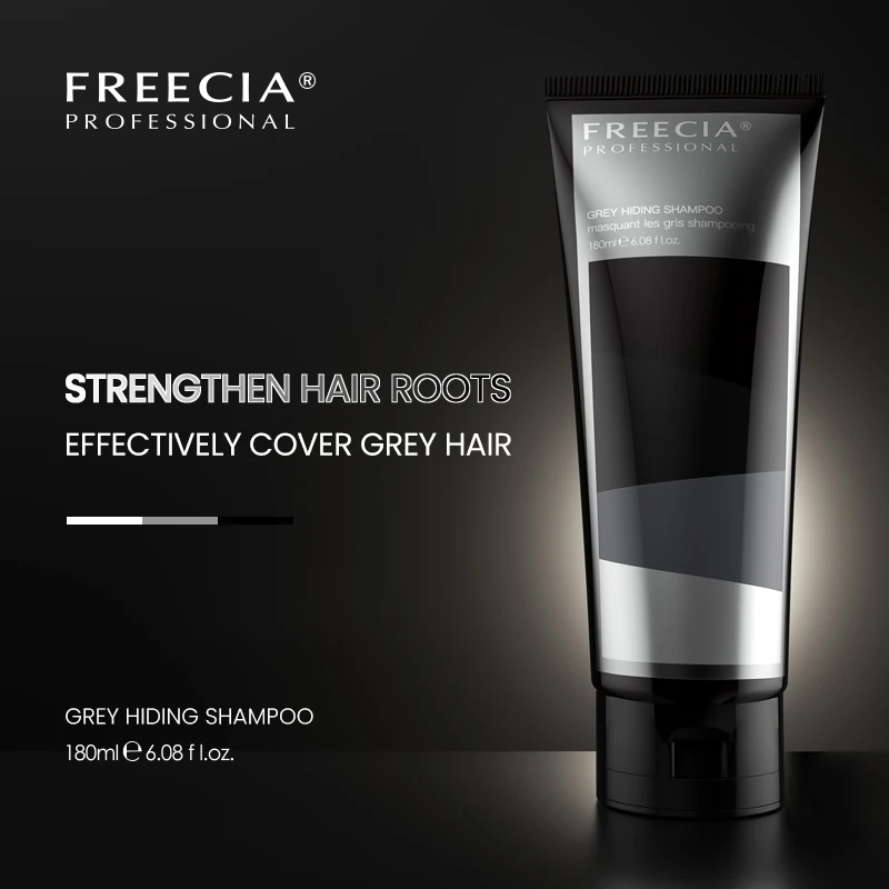 Grey hiding shampoo and conditioner Champu y acondicionador para ocultar canas black hair shampoo Freecia