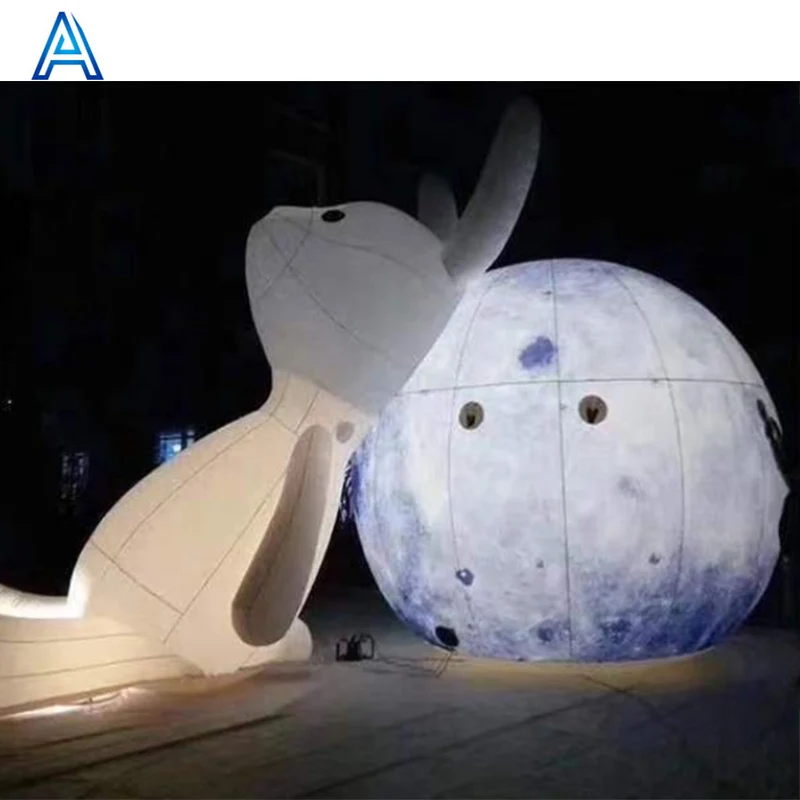 LED light decoration huge large big inflatable earth moon globe planet ball for exhibition party balloon