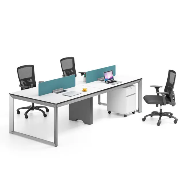 10 человек офисные модульные перегородки из МДФ рабочая мебель для сотрудников стол рабочего стола