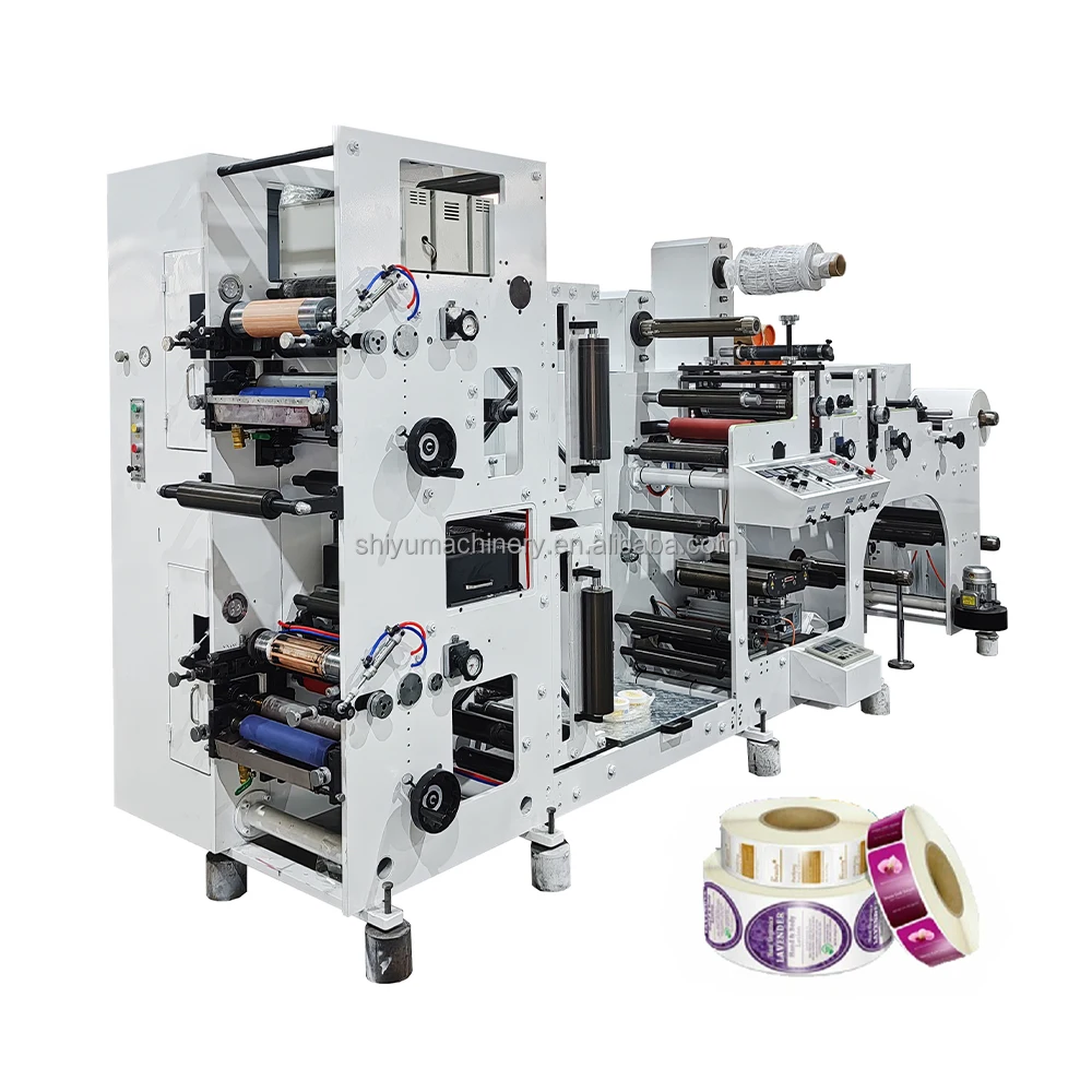 Low Prices 2 Colors High Speed Automatic Paper Roll To Roll Die Cut PAPER Flexo Label Printing Machinery