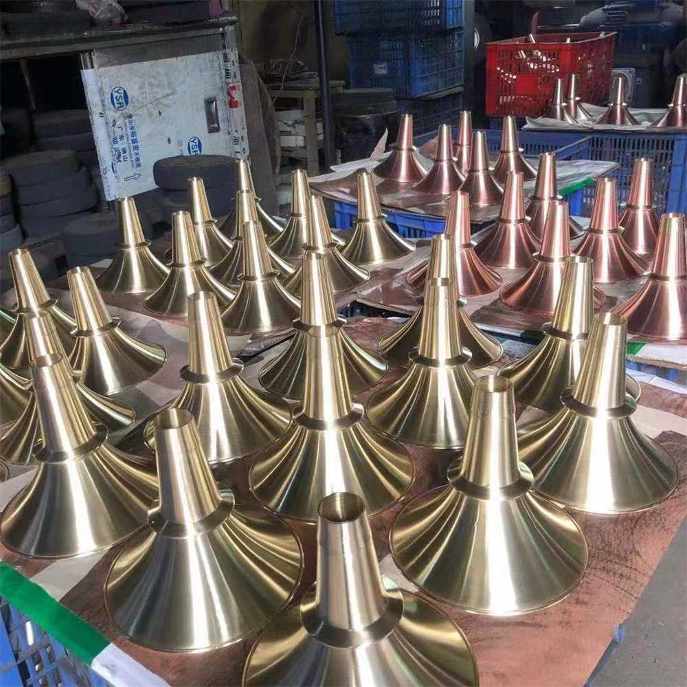 Custom Spinning CNC Machining Professional Quality Wind Instruments Musical Instrument Parts Brass Trumpet