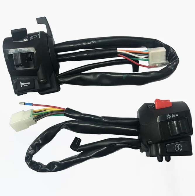 Motorcycle handle switch assembly double flashing lights horn ignition flashing lights headlight switch