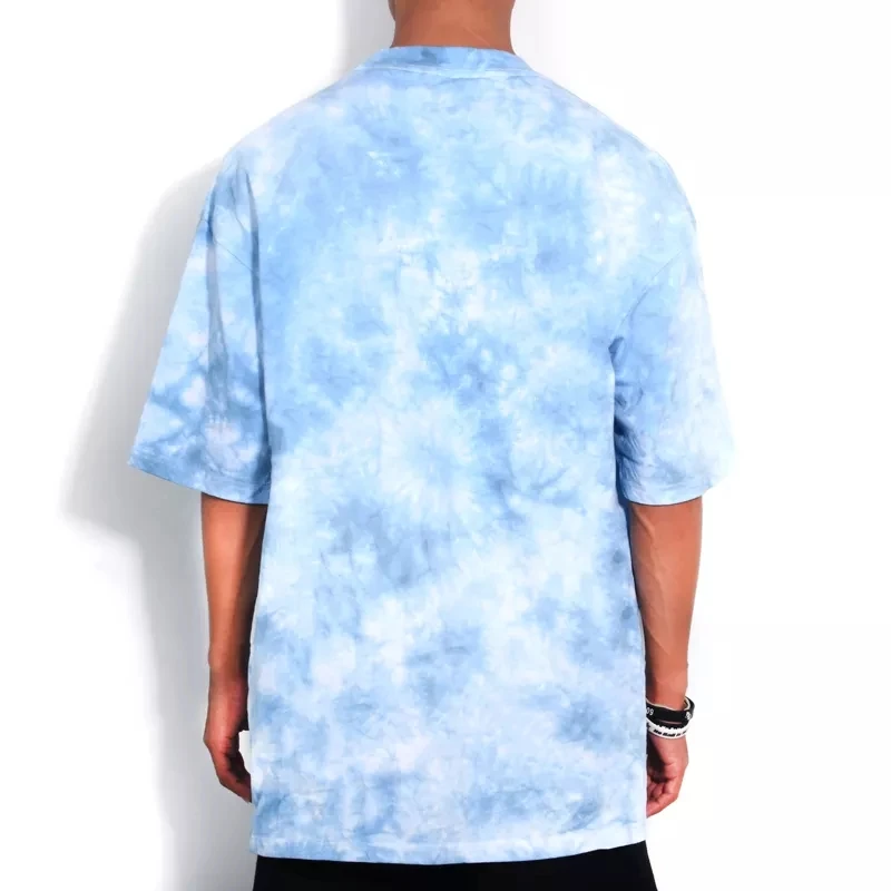 Custom Streetwear Unisex Heavywight Hiphop Basic Oversize Washed Tie Dye Men T Shirt