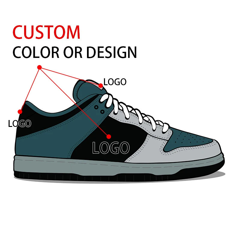 Original Customize Men Blank Skateboard Manufacturer Cheap Inflatable NK Custom SB High Low Cut Sole Leather Sneaker Shoes