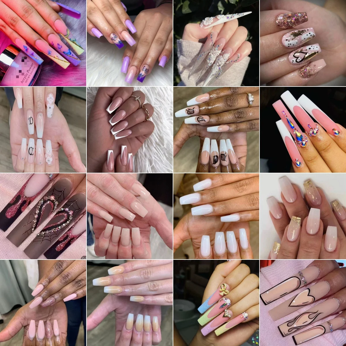 Wholesale 5 in 1 bulk Acrylic Nail Powder Cover Pink Nude Buttery Crystal Clear Acrylic Powder