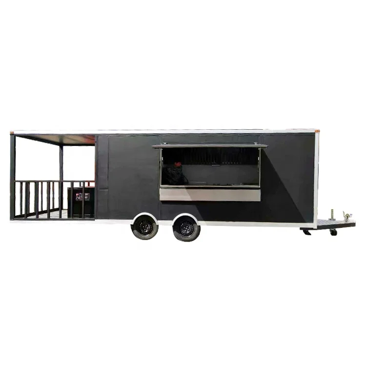 Уличный киоск, трейлер для продажи еды, передвижная уличная тележка для продажи еды с балконом, рекламная тележка для фаст-фуда
