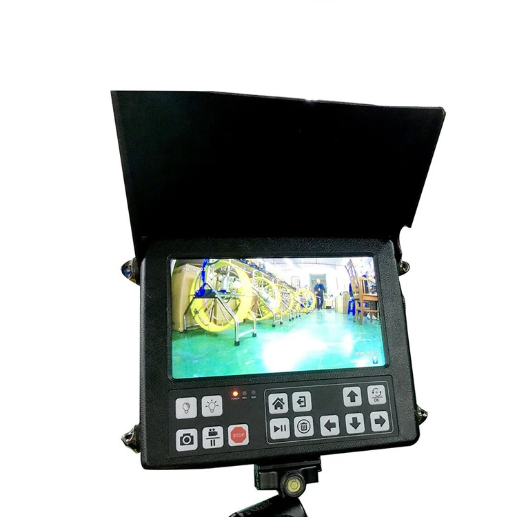 8' LCD 45mm push drain camera to inspect pipes drain sewer camera inspection DVR control 60m
