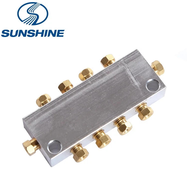 made in China lubrication pump oil distributor DE series resistance distributor SUNSHINE thin oil resistance lubrication system