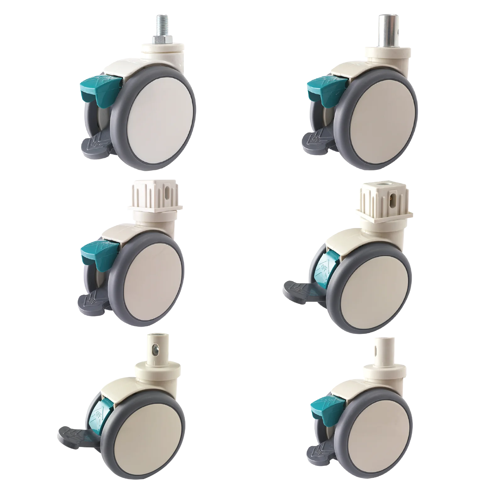 5 Inch Twin Wheels Castors for Hospital Instrument bed Medical Trolley Cart