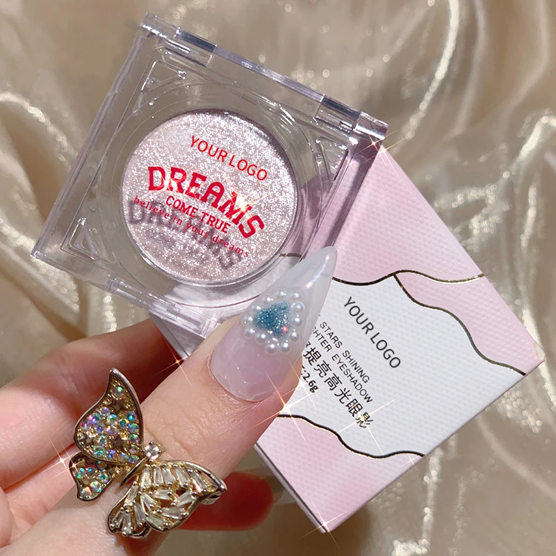 Private Label Eye Shadow Single Custom Chrome Eyeshadow Single Pressed Glitter Eyeshadow