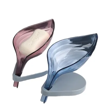 Plastic Soap Dishes blue Wall-mounted Soap shelf Double layer Soap box