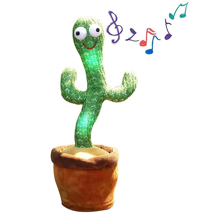 
Cactus Plush Toy Electric Singing 120 Songs Dancing And Twisting Cactus Luminous Recording Learning To Speak Twisting Plush Toy 