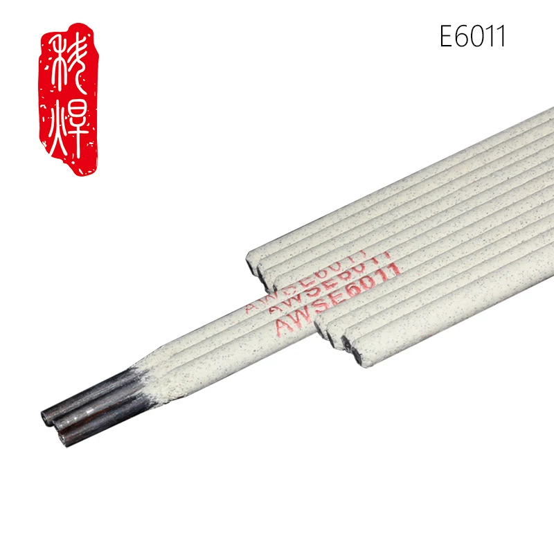 Welding electrode E6011 2.5/3.2/4.0/5.0 Cellulose type J425 Vertical downward welding carbon steel electrode OEM ODM