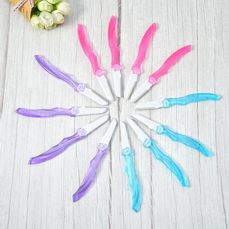 Multi-Purpose Stainless Steel Blade Eyebrow Trimmer Eco-Friendly Hair Remover Makeup Tool Easy Shaving with Safety Net