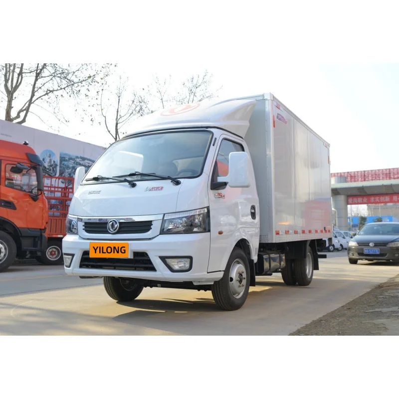 Dongfeng 4x2 mini pickup truck small cargo box van 109hp left drive 6 wheel diesel small commercial van cargo truck