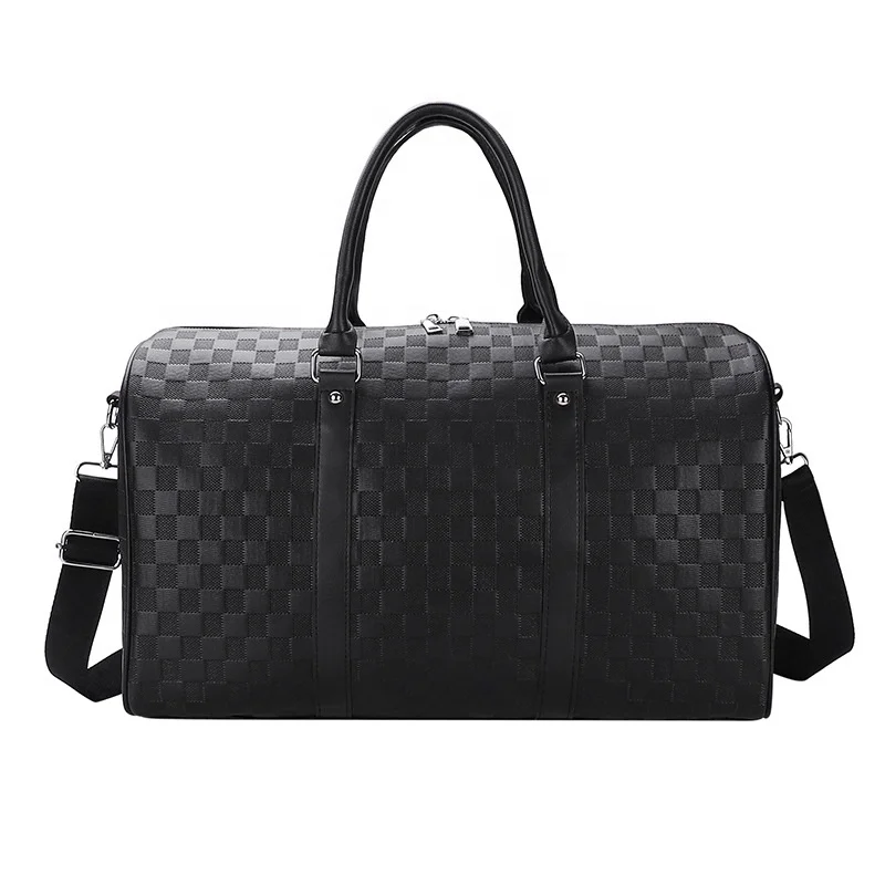 China Factory  PU leather luggage travel bags woven handbag tote large capacity luggage bag luxury travelling bag