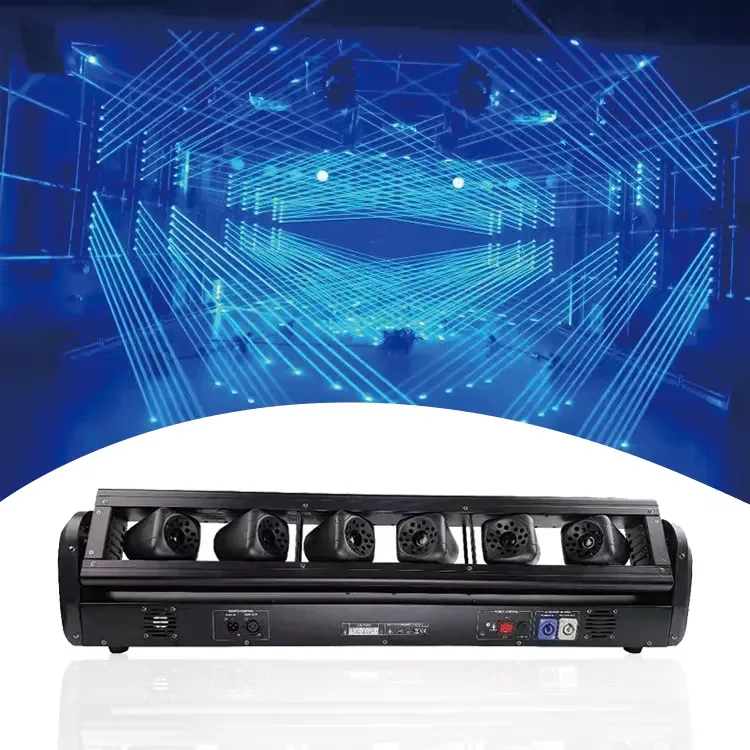 china wholesale newest good price disco luces led para fiestas rgb full color 6 eye beam linear bar event laser light nightclub