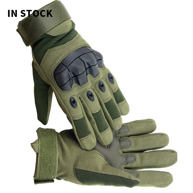 Factory Direct Stock Black Green Hand Protective Shock Resistant Winter Full Finger Gear  Shooting Games Motorcycle Gloves