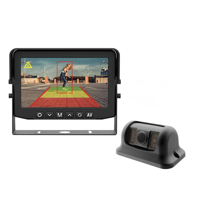 AHD 720P AI Blind Spot Detection Person Recognition AI Car Bus Truck Backup Camera with Buzzer Heavy Duty Bus Camera