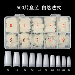 500 Pcs/Lot Nails Half Full French False Nail Clear Natural  False Point Nails French Acrylic UV Gel Art Tips Manicure Tip