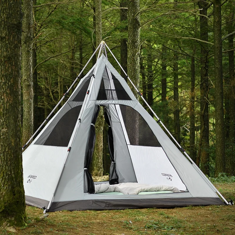 HISPEED Selling Camping Tents Single Inner Poles Waterproof PU2000mm Large Teepee Tent For Adults