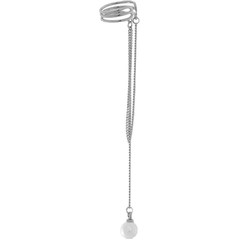 Sterling Silver 925 Premium Austrian Crystal Jewelry Fashionable Gold Plated Jewelry Dangling Pearl Earrings Destiny Jewelry