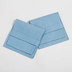 Custom Size Color and Logo Printed Small Envelope Flap Jewellery Package Pouch Microfiber Jewelry Bag