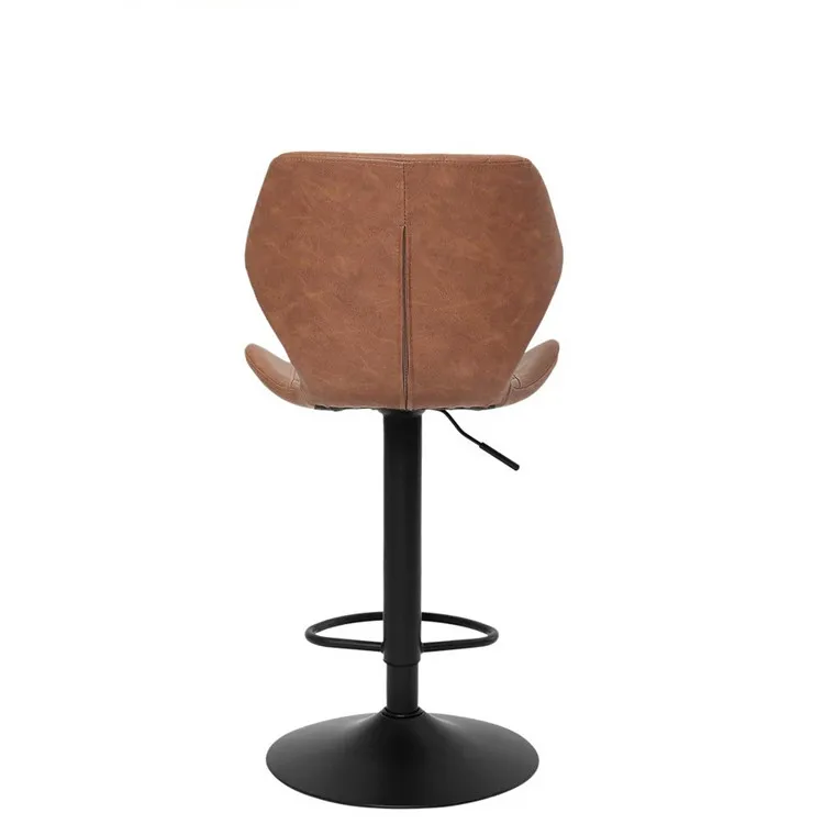 Современный винтажный замшевый тканевый регулируемый барный стул, поворотный стул, высокий стул для кухни