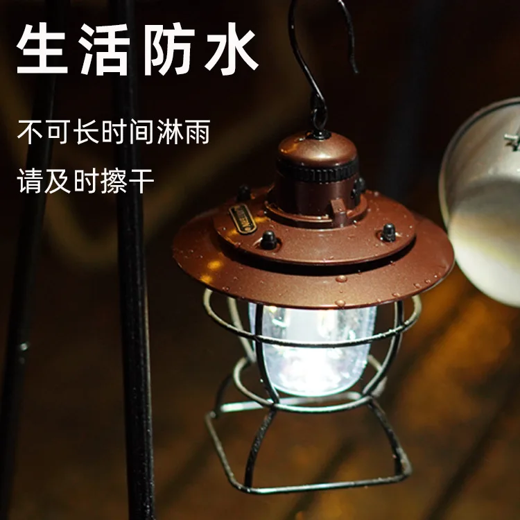 Popular metal Led Camping Lights Portable Dimmable Outdoor Led white kerosene Oil Lamp Camping Lantern for party festival