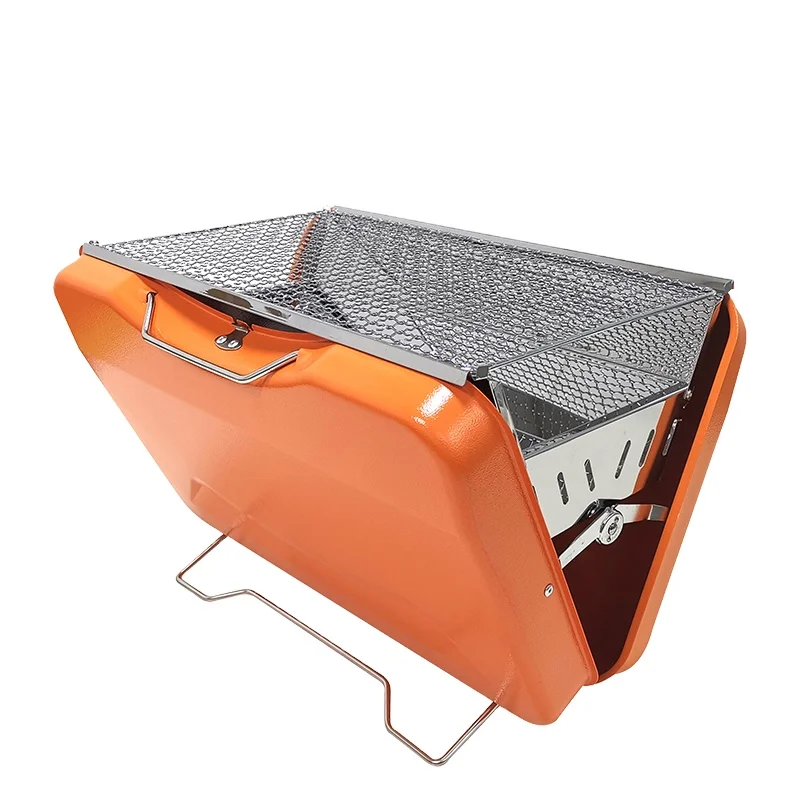 Mini Suitcase Camping Travelling Folding Stainless Steel Charcoal Barbecue Portable BBQ Grills